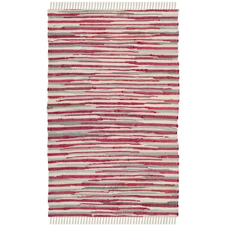 Safavieh Rag Rug Accent Area Rug, Red and Multi - 2 ft. - 6 in. x 4 ft. RAR129R-24